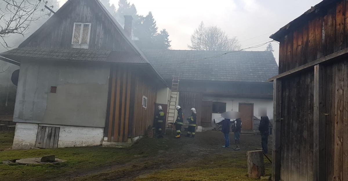 Raba Wyżna. Pożar sadzy (zdjęcia)