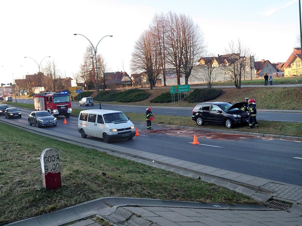 Stłuczka na Alejach w Nowym Targu