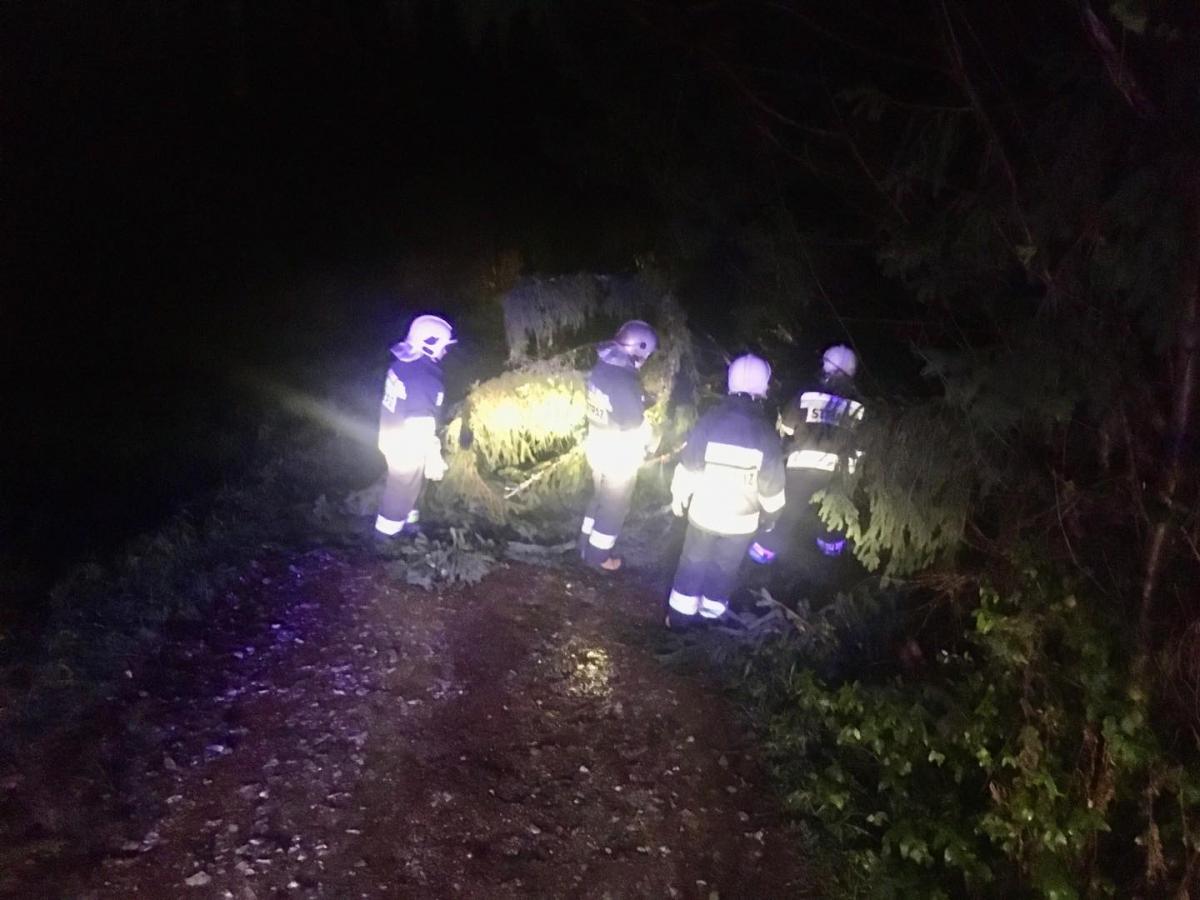 Wieje w powiecie tatrzańskim - kilkanaście interwencji straży pożarnej (zdjęcia)