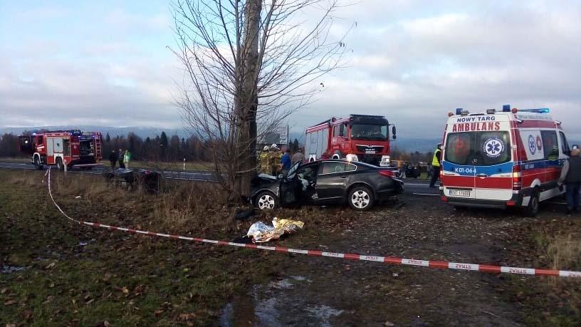 Groźny wypadek na granicy Gronia i Białki Tatrzańskiej (zdjęcia)