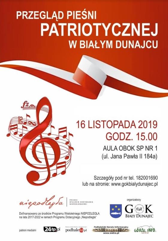 Przegląd Pieśni Patriotycznej w Białym Dunajcu 