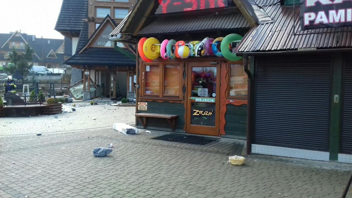 Wybuch gazu w hotelu  w Białce Tatrzańskiej (zdjecia)