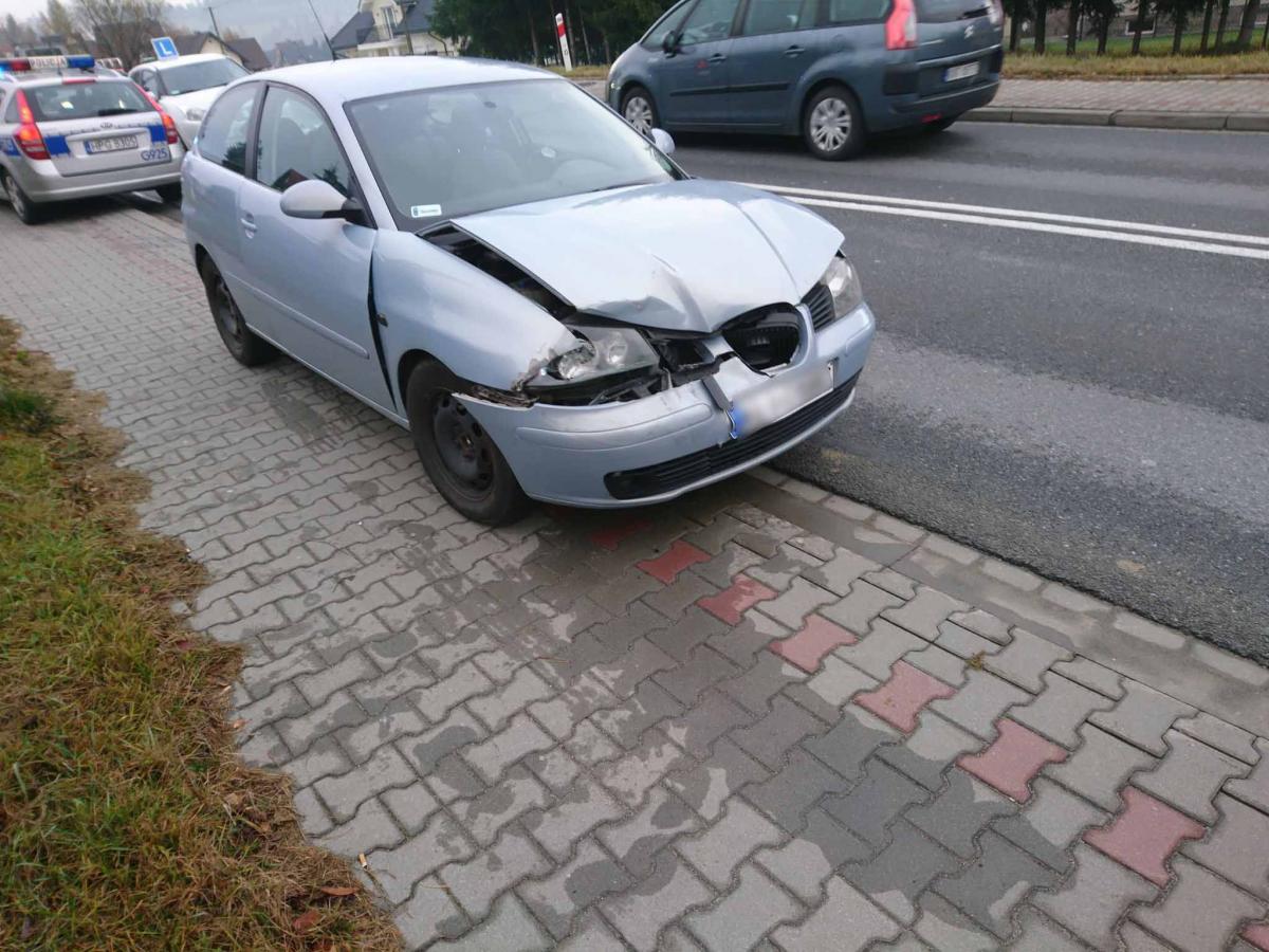 Kolizja 4 samochodów na zakopiance