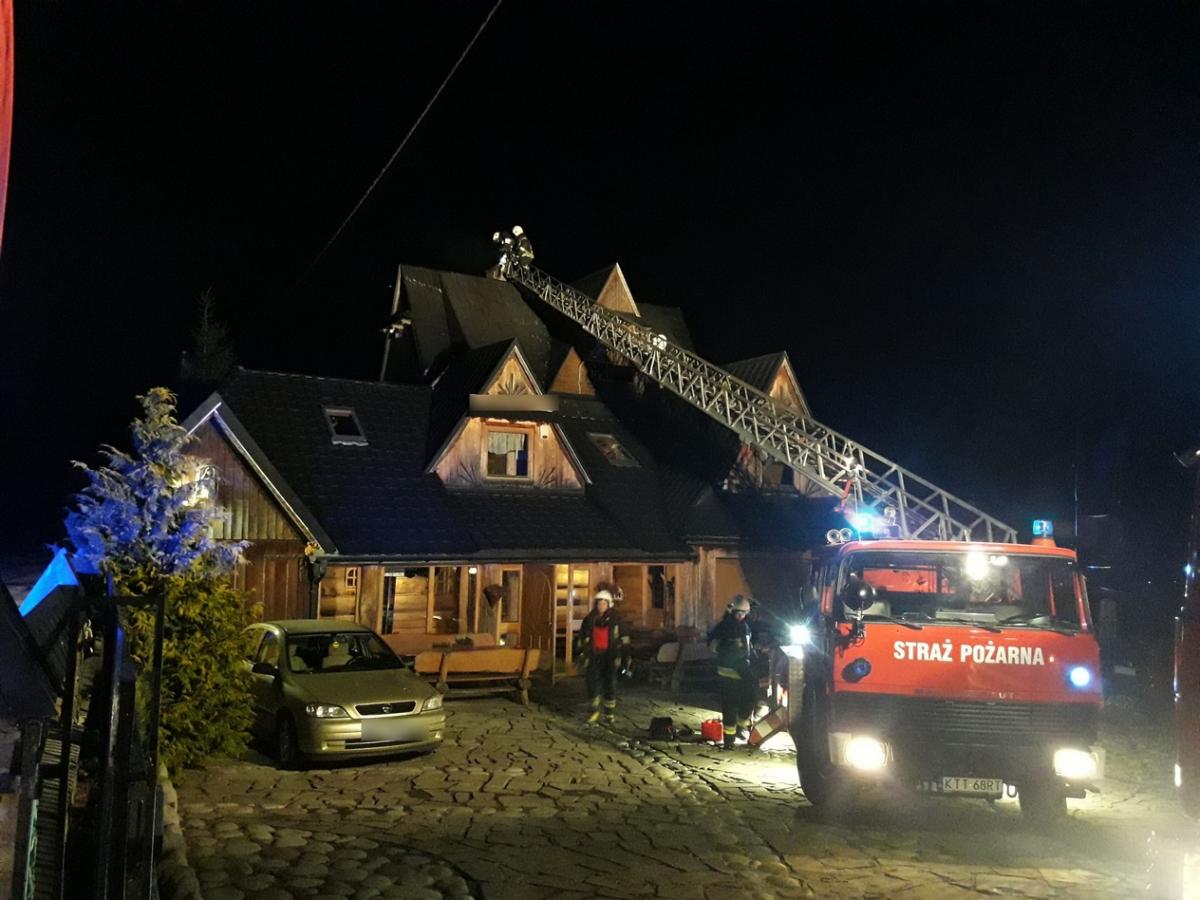 Bukowina Tatrzańska - pożar sadzy (zdjęcia)