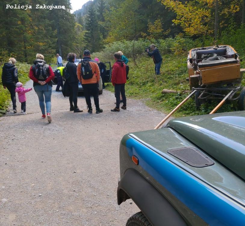 Wypadek dorożki w Dolinie Kościeliskiej - woźnica pod wpływem alkoholu