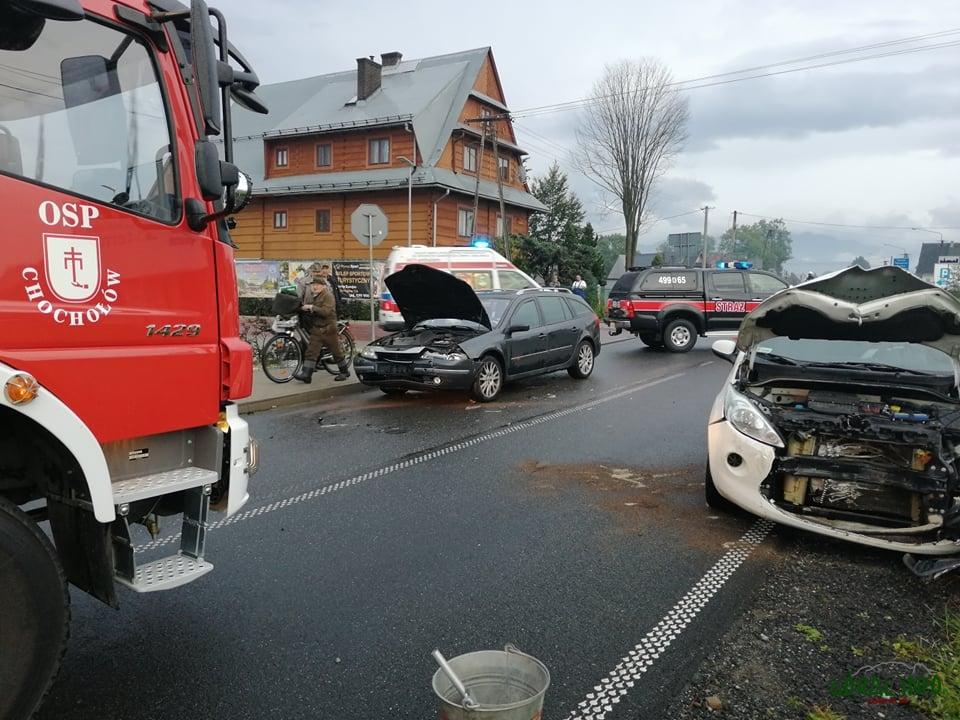 Wypadek pod termami w Chochołowie (zdjęcia)