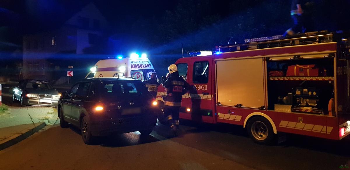 Wieczorna kolizja w Rabie Wyżnej (zdjęcia)