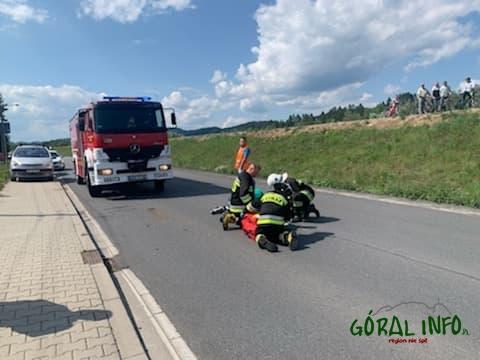 Dębno. Motocyklista zabrany do szpitala