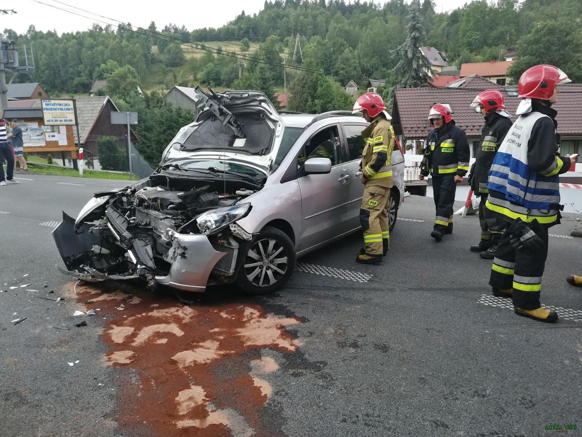 Groźny wypadek w Bielance (zdjęcia)