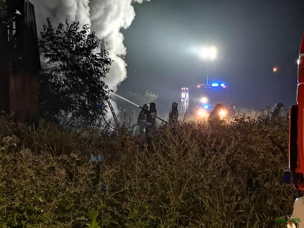 Pożar drewnianego budynku w Nowym Targu (zdjęcia)