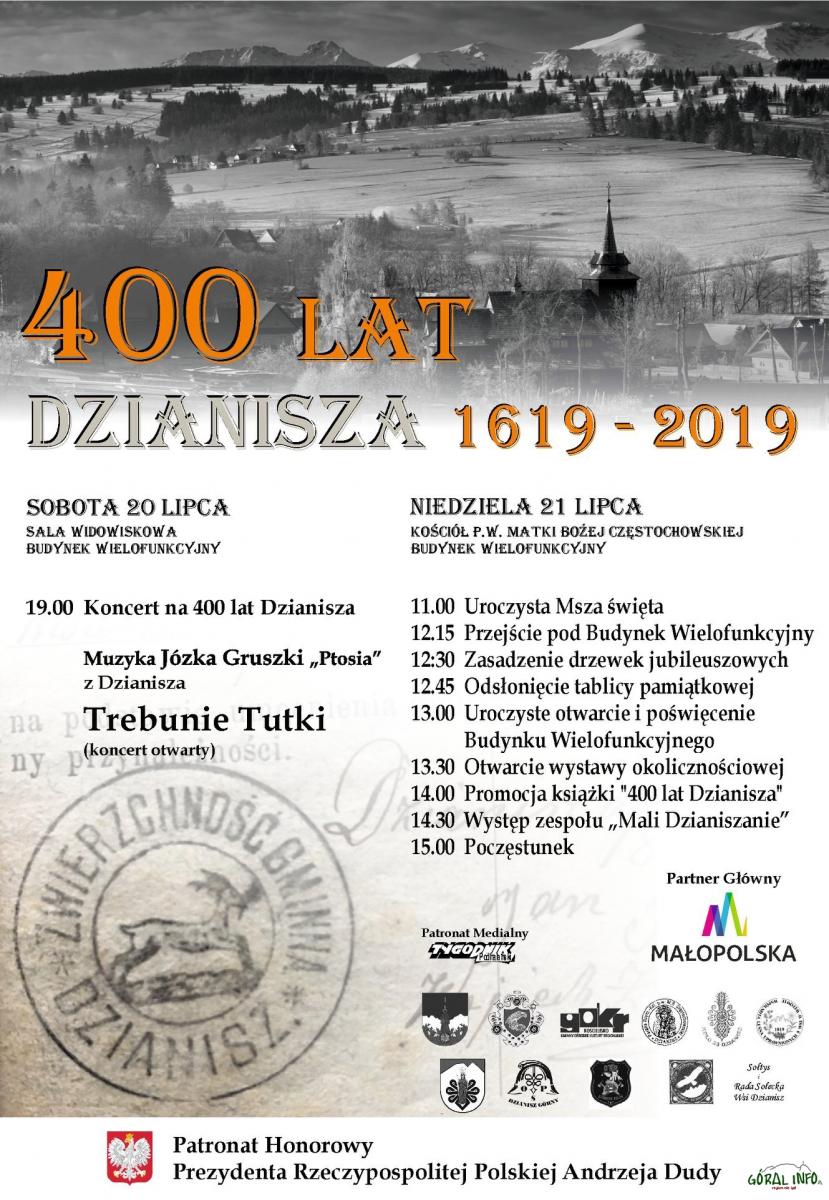 400 lat Dzianisza - 1619-2019