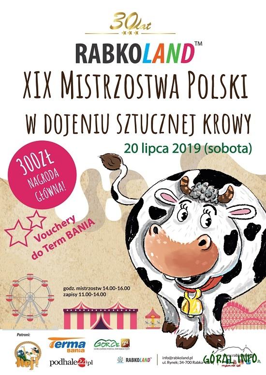 Wielkie dojenie w Rabkolandzie! XIX Mistrzostwa Polski w Dojeniu Sztucznej Krowy już 20 lipca!