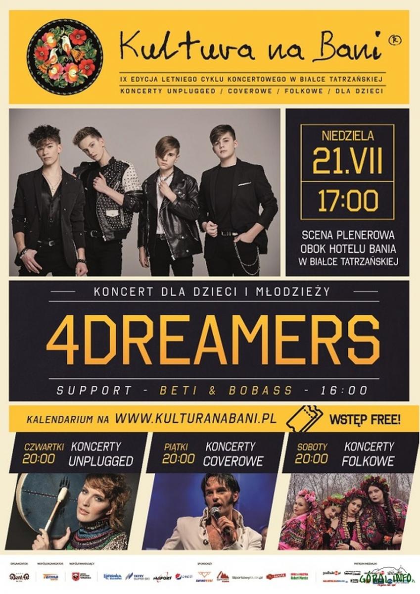 Kultura na Bani 2019: 4Dreamers w Białce Tatrzańskiej!