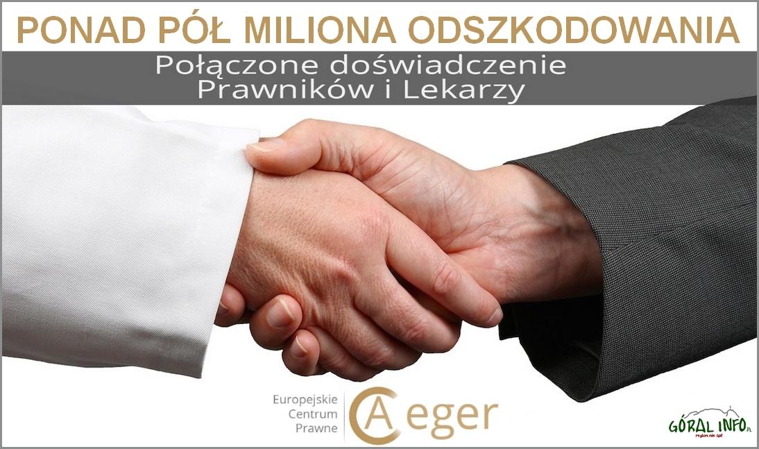 Poszkodowana osoba uzyskała  ponad pół miliona złotych odszkodowania i zadośćuczynienia.