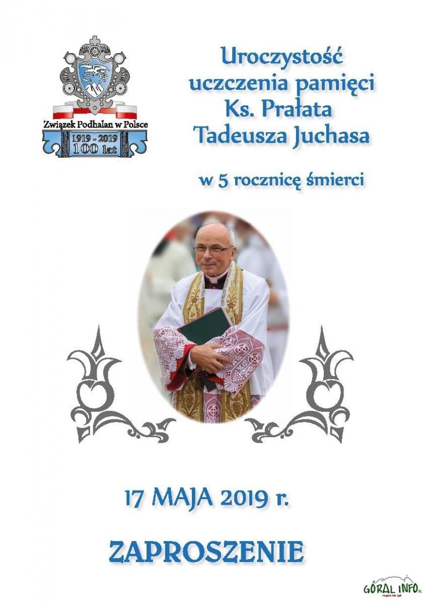 Uroczystość uczczenia pamięci Ks. Prałata Tadeusza Juchasa w 5. rocznicę śmierci