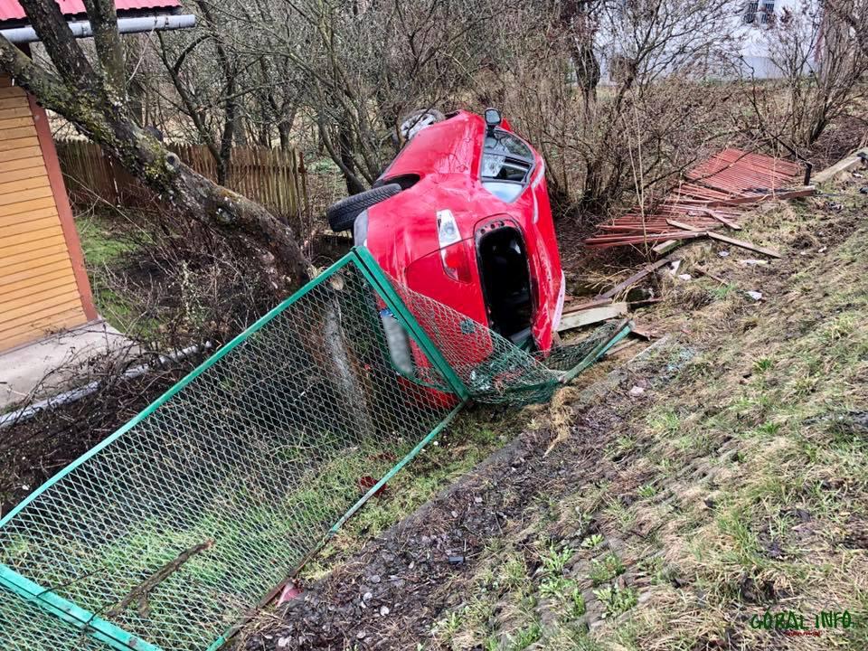 Orawka. Samochód wypadł z drogi (zdjęcia)