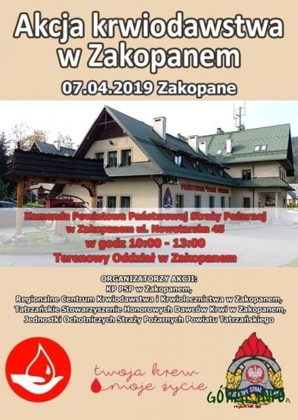 Akcja krwiodawstwa w Zakopanem