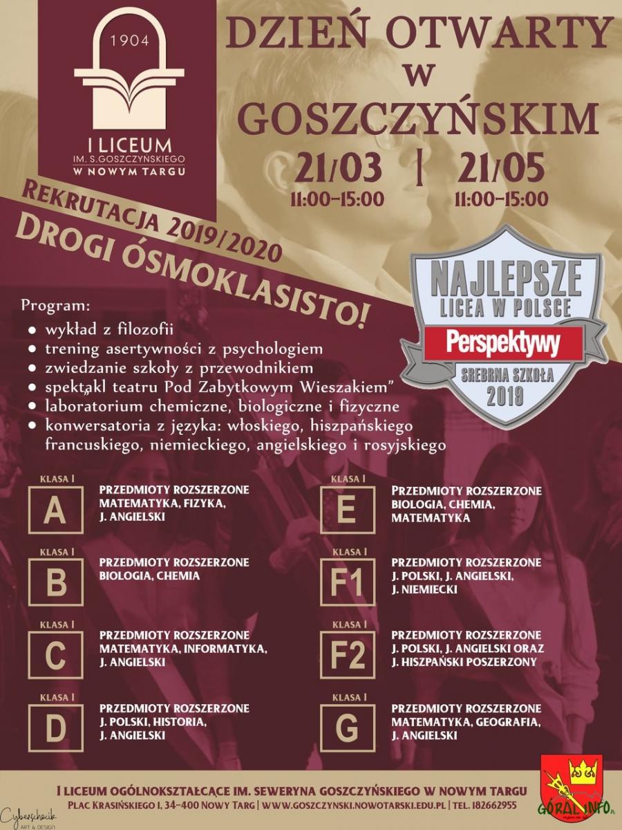 Dzień Otwarty w I Liceum im. S. Goszczyńskiego