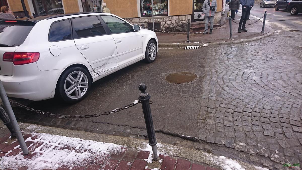 Nowy Targ. Kolizja w Rynku