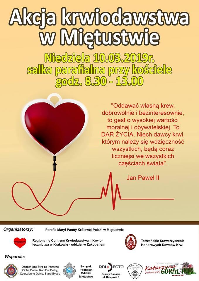 Akcja krwiodawstwa w Miętustwie