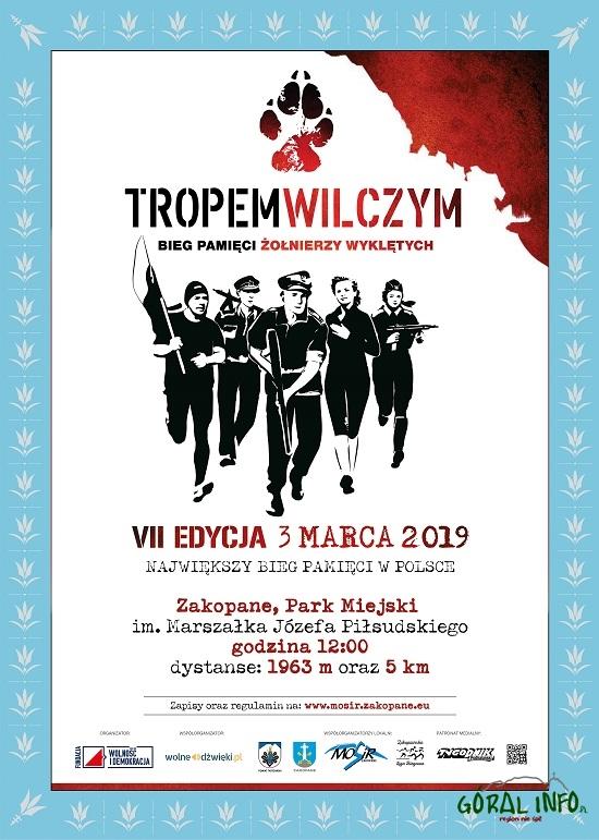 Tropem Wilczym - Bieg Pamięci Żołnierzy Wyklętych. Zakopane 3 marzec 2019