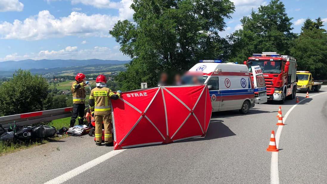 Ścigaczem wypadł z zakrętu na patelniach - trafił do szpitala