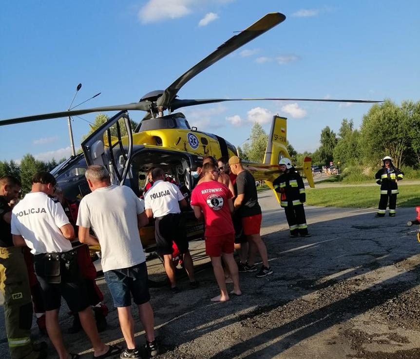 Udana reanimacja 16-latka nad Jeziorem Czorsztyńskim (zdjęcia)