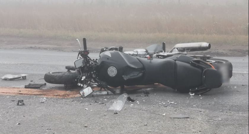 Motocyklista zabrany do szpitala 