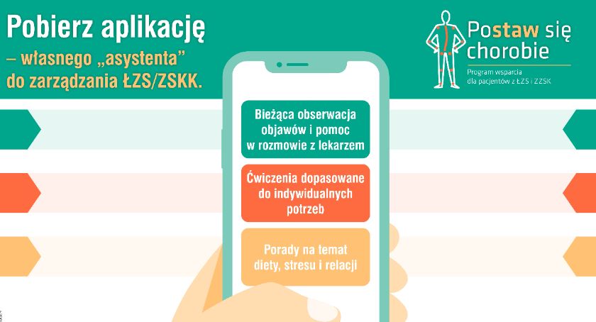 Aplikacja na telefon dla pacjentów z ZZSK i ŁZS, która ma być asystentem w zarządzaniu chorobą