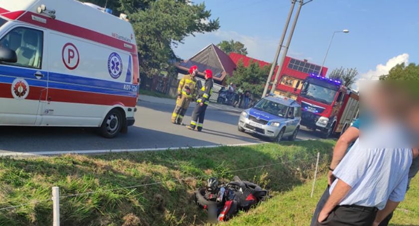 Motocyklem do rowu - wypadek w Cichem
