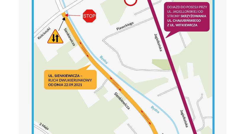 Ul. Sienkiewicza w Zakopanem będzie dwukierunkowa