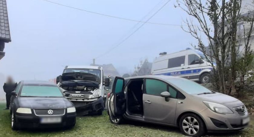 Młody pijany kierowca wjechał cysterną w samochody