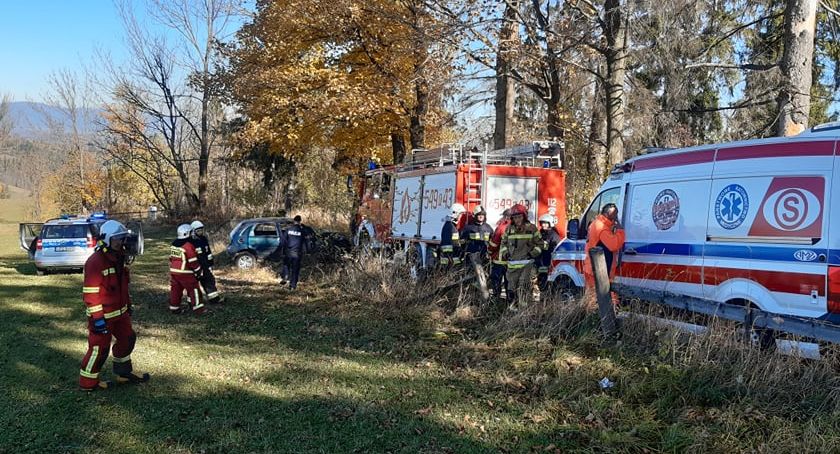 Zatrzymali się na drzewie po policyjnym pościgu - policja wyjaśnia 