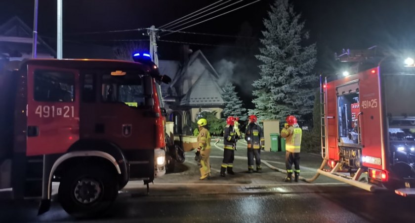 Pożar poddasza w sylwestrowy wieczór w Nowym Targu