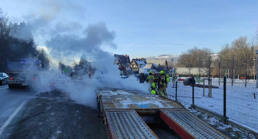 Pożar na wjeździe do Zakopanego 