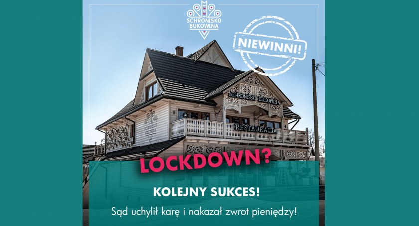 Restauracja Schronisko Bukowina wygrywa - sąd uchylił karę za otwarcie lokalu w czasie lockdownu