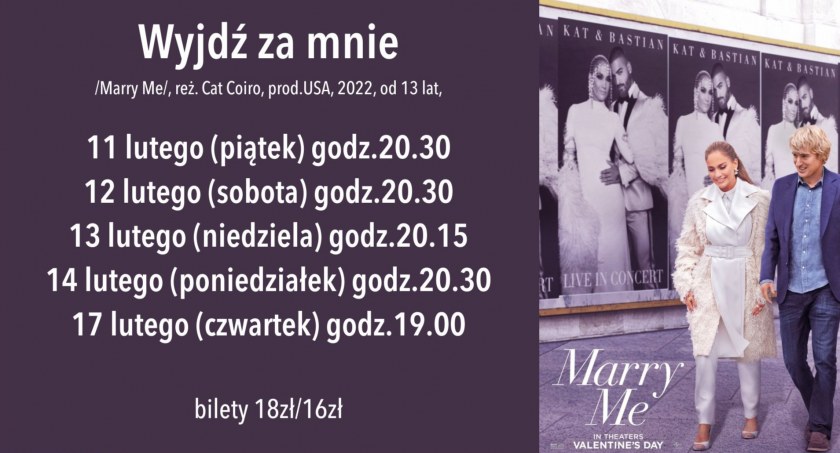 Kino MCK: „Wyjdź za mnie” - muzyczna komedia romantyczna