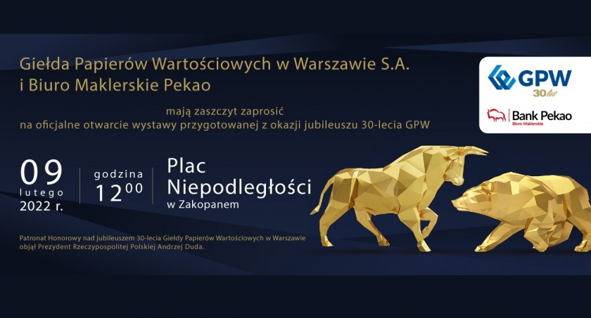  30-lecie Giełdy Papierów Wartościowych - wystawa w Zakopanem
