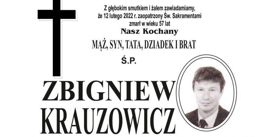 Ostanie pożegnanie śp. Zbigniewa Krauzowicza w najbliższą środę