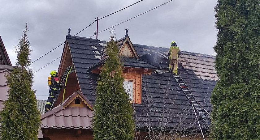 Pożar drewnianego domu w Zakopanem