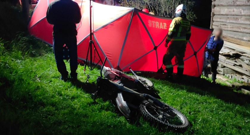 Tragiczny finał wypadku w Suchem - motocyklista zmarł