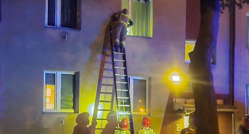 Akcja strażacka w bloku w Nowym Targu