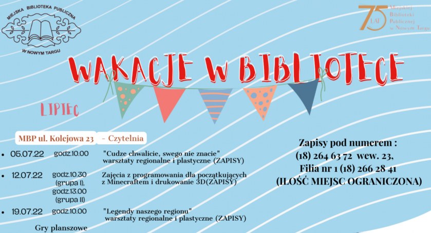 Wakacje w bibliotece - zaproszenie dla najmłodszych 