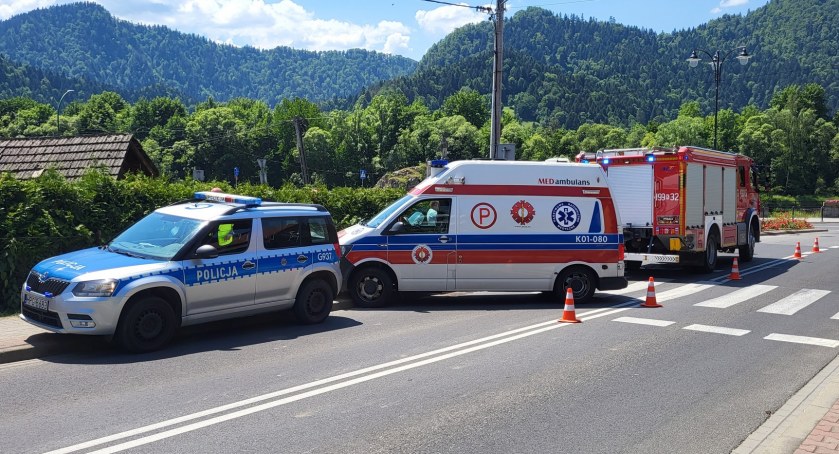 Zderzenie skutera z samochodem