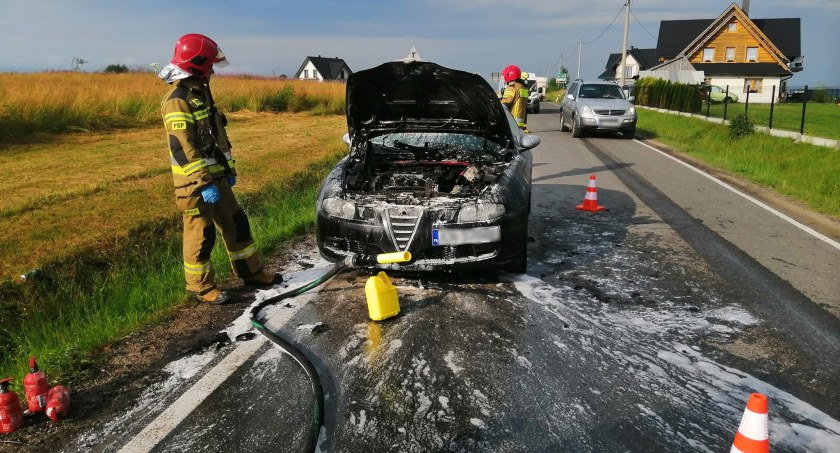 Pożar samochodu w Szaflarach