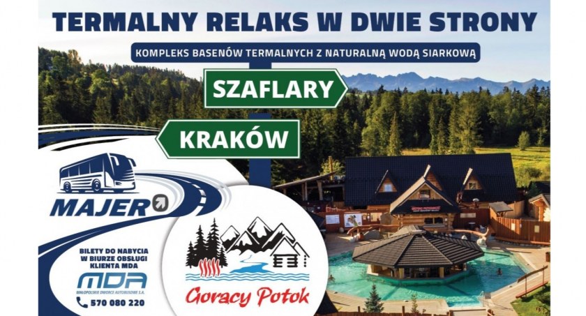 Termalny relaks w dwie strony - Kraków -> Szaflary -> Kraków