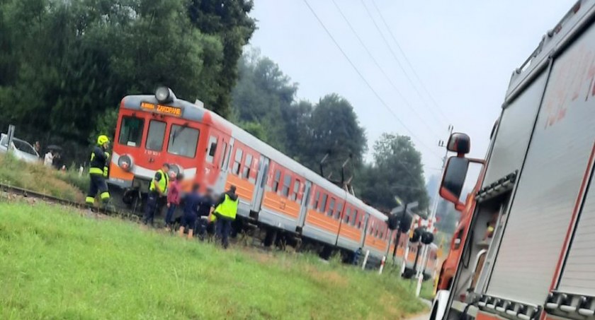 Samochód zderzył się z pociągiem