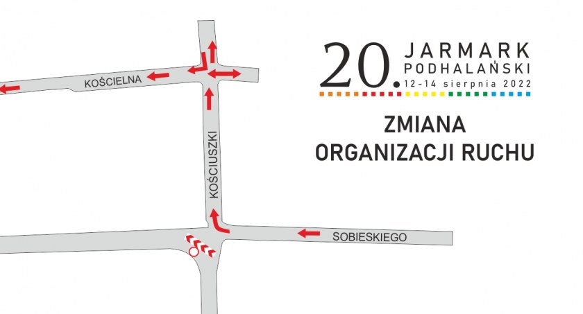 Zmiana organizacji ruchu podczas 20. Jarmarku Podhalańskiego