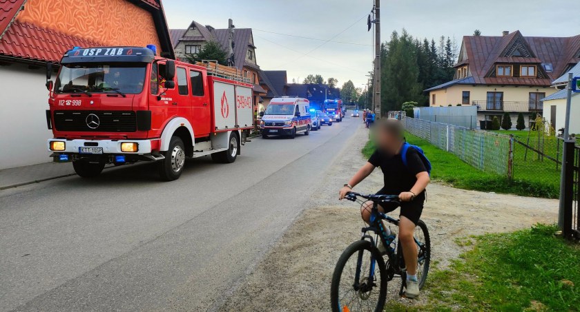 Potrącenie młodego rowerzysty w Zębie