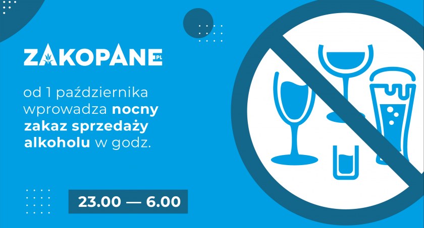 Na terenie całej Gminy Zakopane ograniczenie nocnej sprzedaży napojów alkoholowych